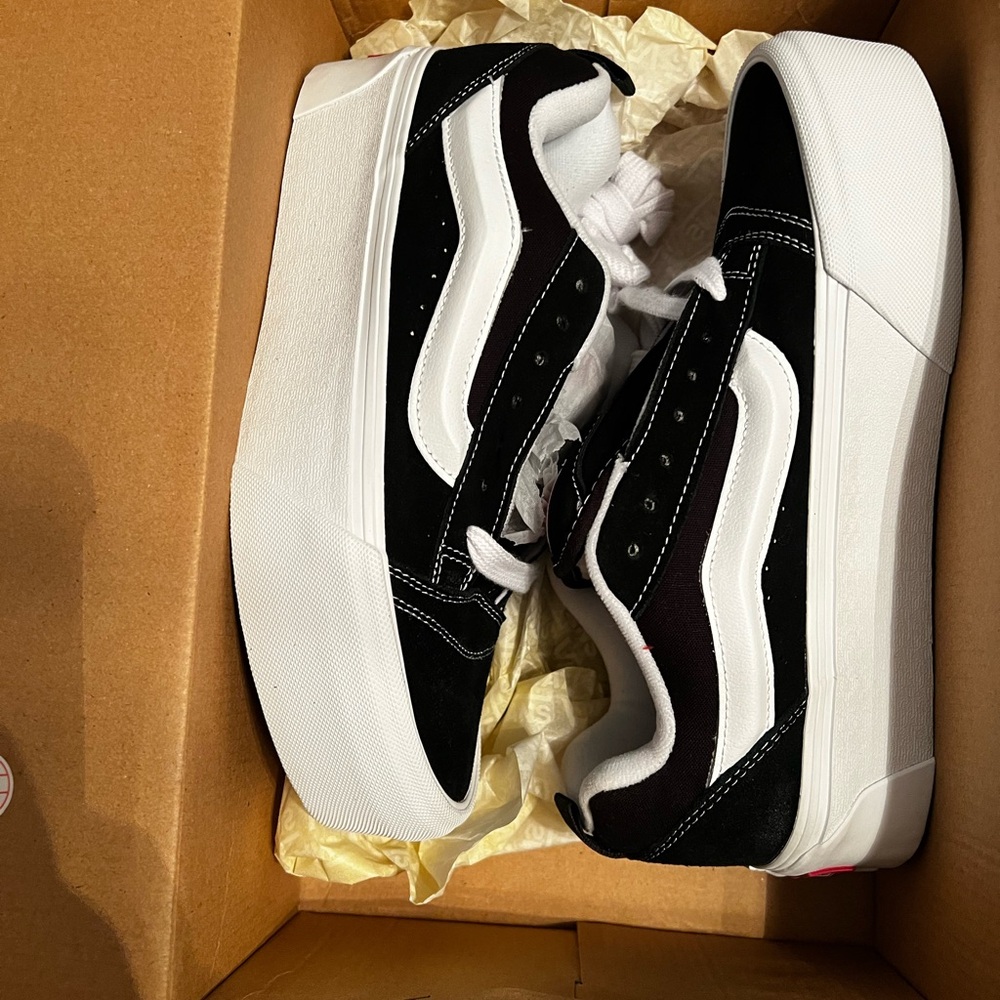 Black and White Platform Sneakers